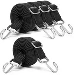 verstellbar Spanngummi mit Haken, 2M lang flach spanngurte mit Metallhaken,...