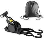 Spanngurte mit Ratsche, 2,5 cm x 3,3 m, Automatische Selbstaufrollende 680 kg
