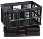 VEVOR Klappbox 45 L 3er-Pack, Faltbare Aufbewahrungsboxen aus Kunststoff, Stapelbare