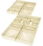 Schrank Organizer Aufbewahrungsbox Stoff Unterw&auml;sche 15 St&uuml;ck Wei&szlig;