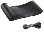 Lenkradabdeckung DIY Schwarz 37-38cm in Lederoptik