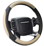 COFIT Lenkradbezug 39-40.5cm Beige/Schwarz in Lederoptik