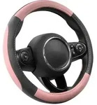 COFIT Lenkradbezug 37-38cm Rosa/Schwarz Rund in Lederoptik
