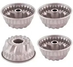 CHEFMADE Mini Gugelhupfformen Set 4 St&uuml;ck 10 cm Antihaftbeschichtet