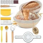 9-teiliges G&auml;rk&ouml;rbchen-Set Oval und Rund f&uuml;r Brotbacken