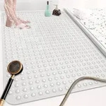 Duschmatte 80x120cm TPE rutschfest mit Saugn&auml;pfen wei&szlig;