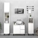 vidaXL Badschrank Wei&szlig; 65x33x60 cm Holzwerkstoff