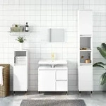 vidaXL Badschrank Wei&szlig; 65x33x60 cm Holzwerkstoff