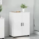 vidaXL Badezimmerschrank Wei&szlig; 60 x 35 x 80 cm Holzwerkstoff & Metall