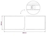 vidaXL Balkon Sichtschutz 200 x 800 cm Stoff mit PU-Beschichtung