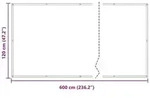 vidaXL Balkonsichtschutz Hellgrau und Wei&szlig; 120 x 600 cm