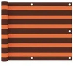 vidaXL Balkon-Sichtschutz Orange und Braun 75x600 cm Oxford-Gewebe