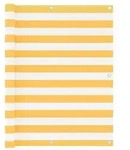 vidaXL Balkon-Sichtschutz Wei&szlig; und Gelb 120x600 cm Oxford-Gewebe