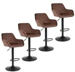 ralex-chair Barhocker 4er Set, H&ouml;henverstellbare Drehbare Barhocker aus...
