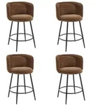 Barhocker 4er Set, Barst&uuml;hle mit Doppelschichtige R&uuml;ckenlehne K&uuml;chenhocker...