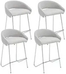 Ya-Home Barhocker 4er Set Barstuhl mit Metallgestell modern Thekenhocker...