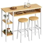 HOOBRO Bartisch mit Barhocker Set, Bartisch-Set f&uuml;r 2 Personen, K&uuml;chentisch...