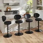 Youhauchair Barhocker 4er Set, 360 drehbare Barhocker mit R&uuml;ckenlehne,