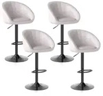 Youhauchair Barhocker 4er Set, Barhocker H&ouml;henverstellbar, Atmungsaktives und