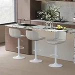 Youhauchair Barhocker 3er Set, Barhocker H&ouml;henverstellbar aus Kunstleder,