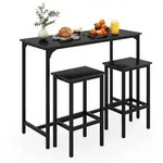 RELAX4LIFE Bartisch mit Barhocker-Set, Esstisch mit 2 St&uuml;hlen, Stehtisch mit
