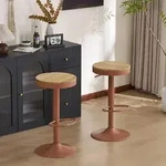 YOUNIKE Barhocker 2er Set Holz Barstuhl H&ouml;henverstellbar Schwenkbar...