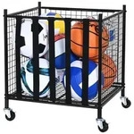 VEVOR Ballwagen Rollwagen 507 x 500 x 545 mm Sportb&auml;llen, Abschlie_barer
