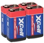 4x XCell Lithium 9V Block Batterie 1200mAh f&uuml;r Rauchmelder - passend f&uuml;r