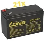 21x Kung Long WP7,2-12A F2 AGM-Akkus 12V 7,2Ah &ndash; passend f&uuml;r Benning...