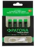PATONA Premium USB-C 4x AAA Micro Akkus Lithium 750mWh 1,5 Volt aufladbar mit 1...