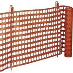 Fangzaun Thermoplast L.50m H.1m verkehrsorange 6kg WEMAS
