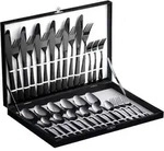 Besteckset Edelstahl 1810 30teilig Messer 30pcs 6 Personen Schwarz