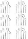 Besteckset 30tlg 6 Personen Edelstahl Messer Gabel 30 St&uuml;ck silber