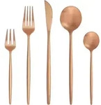 Besteckset 6er Edelstahl Rosegold Messer 30 teilig 30teilig rosegold