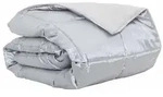 vidaXL Sommerdecke Silber 135 x 200 cm Satin und Mikrofaser