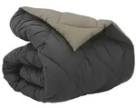 vidaXL Winterbettdecke Hellgrau und Anthrazit 135 x 200 cm Mikrofaser