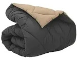 vidaXL Winterbettdecke Anthrazit und Taupe 135 x 200 cm Mikrofaser