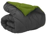 vidaXL Winterbettdecke Gr&uuml;n und Anthrazit 135 x 200 cm Mikrofaser