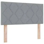 vidaXL Ottoman Bett mit Matratze Hellgrau 120 x 200 cm Stoff