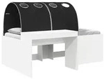 vidaXL Bett mit Tunnel 4 pcs Artisian Eiche und Schwarz Holzwerkstoff