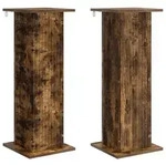 vidaXL Pflanzenst&auml;nder 2 pcs Ger&auml;ucherte Eiche 30,5 x 30 x 80,5 cm