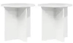 vidaXL Pflanzenst&auml;nder 2 pcs Hochglanz Wei&szlig; 40 x 40 x 40 cm