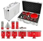 Lochs&auml;ge Diamant Set Fliesen Keramik Marmor Granit Adapter KIT4