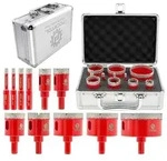 Fliesenbohrer Set Diamant Dreikantschaft Porzellan KIT7(Dreieck)