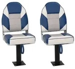 vidaXL Bootssitze mit Podest 2 Stk. 360&deg; Drehbar