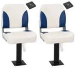 vidaXL Bootssitze mit Podest 2 Stk. 360&deg; Drehbar