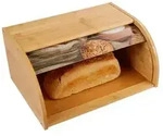 Bambus Brotkasten mit Rolldeckel (Motiv Brotauswahl)