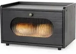 Brotkasten Brotbox Holz Zirbenholz Acrylt&uuml;r Magnetisch Schwarz