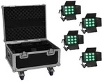 EUROLITE Set 4x LED CLS-9 QCL RGB/WW 9x7W + Case
