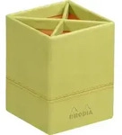 Rhodia Rhodiarama Stiftek&ouml;cher aus Kunstleder, 8x8x11cm - Anisgr&uuml;n 318816C